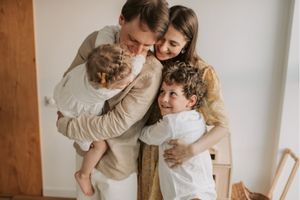 Family Hugging,